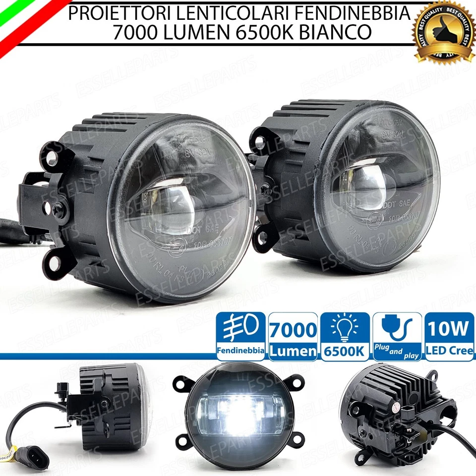 SET PROIETTORI LENTICOLARI LED FENDINEBBIA FORD FUSION FINO AL 09-2005 FUME' - Immagine 1 di 4