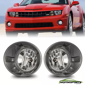 For 2010-2013 Chevy Camaro Clear Clear Bumper Fog Lights Pair w/Switch+Bulbs Set - Foto 1 di 7