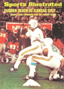 RARO DEPORTE-ILUSTRADO Garo Yepremian CUBIERTA-INSERTO Miami DOLPHINS - Imagen 1 de 1