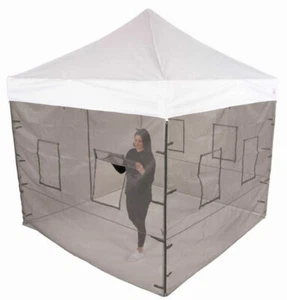 Pop Up Canopy Tent 10x10 w/Mesh Sidewalls Screen Netting Vendor Booth Tailgate - Picture 1 of 22