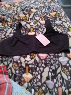 Sujetador de alambre lateral patentado exclusivo talla 46C Comfort Choice para mujer. Negro. Nuevo con etiquetas  Foto 1 de 4