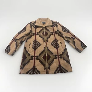 Pendleton Ladies' Wool Blend Walker Coat Size Medium Tan, Green NWT - Picture 1 of 5