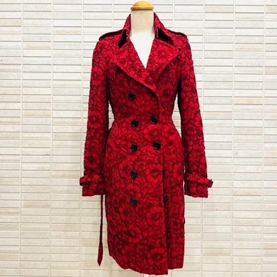 Gabardina de encaje Burberry doble botonadura floral prorsum ropa exterior de diseñador Foto 1 de 4