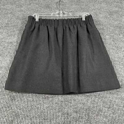 J Crew Skirt Womens 10 Gray Wool Blend Pull On Pleated Lined Career Work - Image 1 of 4