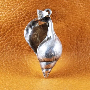 TAXCO TM-49 Colgante Grande TEXTURIZADO CONCHA MARINA Plata de Ley 2 13/16" MÉXICO - Imagen 1 de 7