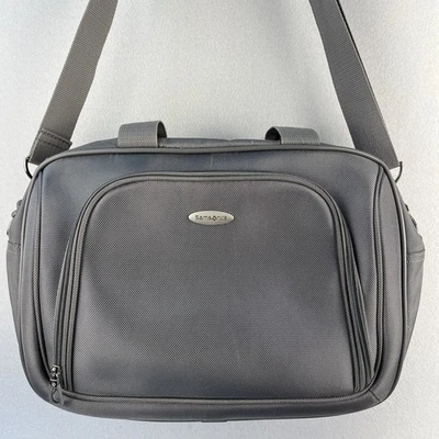 Samsonite Gris Vinilo Viaje Noche Fin de Semana Lona Equipaje de Mano 15"x11" Foto 1 de 4