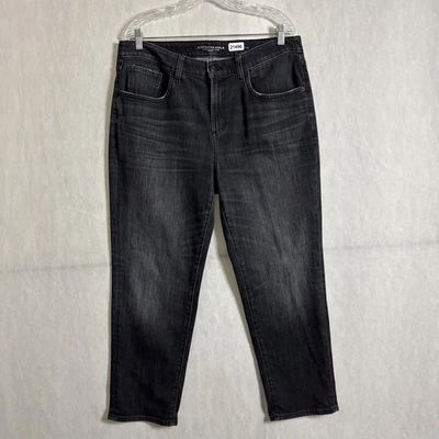 Chico's Women's Size 2R Black Denim Boyfriend Ankle Jeans - Image 1 of 4