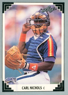 1991 Leaf Carl Nichols 217 Astros - Image 1 of 2