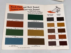 Vintage 50er Jahre SEDAL BEST Veranda Boden Deck Emaille Farbe Muster Farbchip Prospekt - Bild 1 von 4