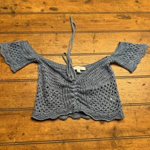 Active USA blau Strick Extra Cropped Top Gr. Small Pullover Damen dehnbar - Bild 1 von 6