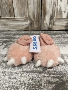 Carter's rosa Dinosaurier Monster Kralle Füße Baby Mädchen Stiefeletten Hausschuhe Schuhe 3-6M - Bild 1 von 6