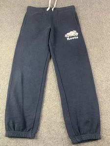 Roots Kids Cotton Blend Drawstring Sweatpants Size 12 Navy - Picture 1 of 10