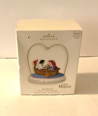 Hallmark Disney princess Ariel ornament kiss the girl musical ornament. AU-541 - Image 1 of 4