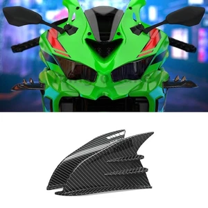 For Motorcycle Carbon Fiber Look Winglet Side Spoiler Air Deflector Wing Fairing - Foto 1 di 8