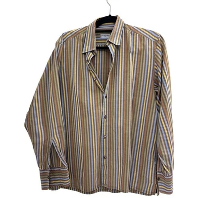 Givenchy 100% long sleeve shirt stripes men's size 42 - Image 1 of 4