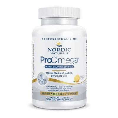 Geles suaves de gelatina de pescado Nordic Naturals ProOmega - Omega-3 concentrado, 60 quilates Foto 1 de 4