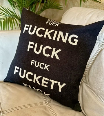 NUEVA Funda Almohada Novedad 17x17” Blanco y Negro Cremallera Parte Inferior SIN ALMOHADA INCL. Foto 1 de 4