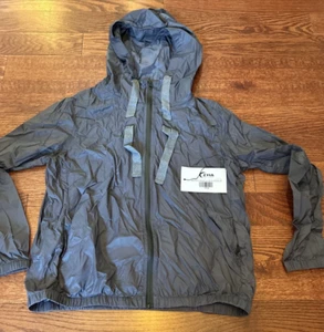 New Zyia Active Black Hoodie Drawstring Light Windbreaker Women's Size Small - Picture 1 of 11