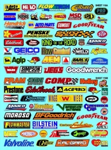 Clear Vinyl Sticker Sheet 116-AB -R/C Car Die-cut-Decal 16th-1/12-1/10-ArrmaLosi - Picture 1 of 8