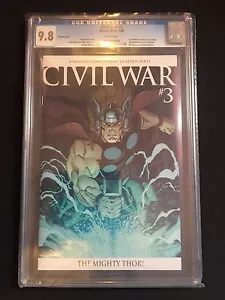 GUERRA CIVIL #3 CGC 9.8 (Thor 1ª aplicación de Ragnarok, variante McGuinness) Marvel 2006 - Imagen 1 de 1