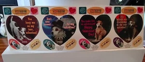 RARO 1997 ¡Grandes hazañas! Ent - WISHBONE - 1 tira de 4 tarjetas adhesivas de San Valentín NMOS - Imagen 1 de 5