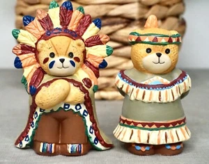 Set orso vintage Enesco Lucy and Me Ringraziamento nativi americani indiani, bello - Foto 1 di 5
