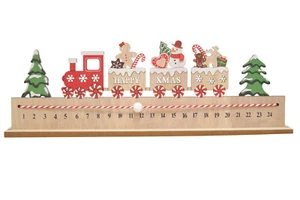 Adventsleiste Weihnachtslokomotive | Adventskalender Aufsteller Weihnachten 45cm - Bild 1 von 2