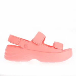 Women's Sandals Crocs Skyline Hook and Loop Closure in Pink - Picture 1 of 5