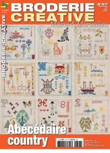 Französische Kreuzstichzeitschrift Mains & Merveilles Broderie Creative 57 - Bild 1 von 1