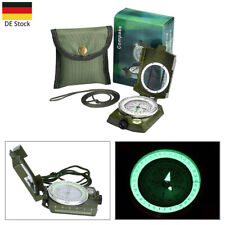 Armeekompass mit Etui Oliv, Kompass Marschkompass Metallgehäuse Peilkompass DE