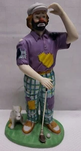 VINTAGE RARE EMMETT KELLY JR "PLAYING GOLF" PORCELAIN FIGURINE  - Picture 1 of 12