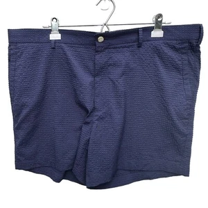 Peter Millar Mens Shorts 40 Navy Blue Textured Feather Weight Golf Summer - Picture 1 of 8