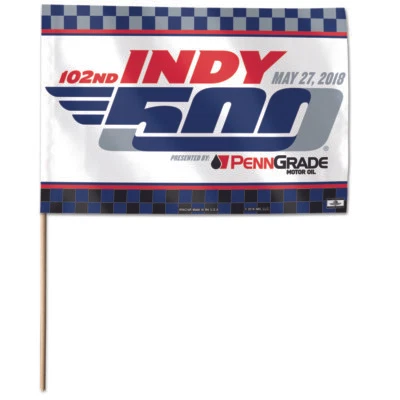 2018 Indianapolis 500 102ND Running Presented by PennGrade Motor Oil Stick Flag - Изображение 1 из 4
