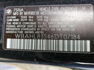 Used A/C Selector Switch fits: 2006 Bmw 750I 4 knob control w/o rear window suns Foto 1 de 4