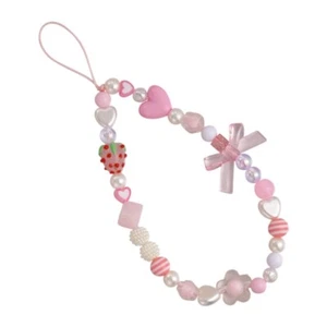 Sweet Keychain Anti-lost Beaded Chain Phone Hanging Charm Bag Decoration Lanyard - Zdjęcie 1 z 8