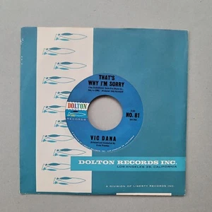 Dolton Records - Vic Dana - More / That's Why I'm Sorry - 45RPM - Picture 1 of 3