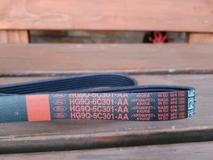 ALTERNATOR DRIVE BELT FITS FORD TRANSIT CUSTOM 2.2 2022 GENUINE HG90-6C301-AA - Picture 1 of 6