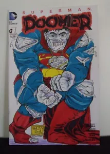 SUPERMAN DOOMED COMIC #1 BLANK SKETCH BIZARRO... BATMAN TRIUMPHANT BOOK 2 HOMAGE - Picture 1 of 10