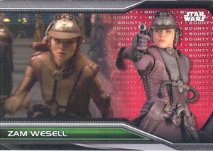2021 Star Wars Bounty Hunters Bounty Level 1 Red Parallel B1-1 Zam Wesell 22/75
