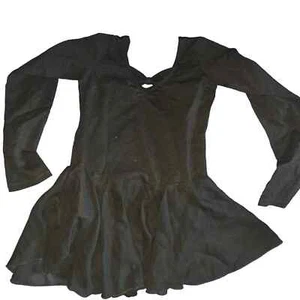 NIB-SZ 10-11 Little Girls Black dance Leotard Bezioner - bow back-sheer Skirt - Picture 1 of 4