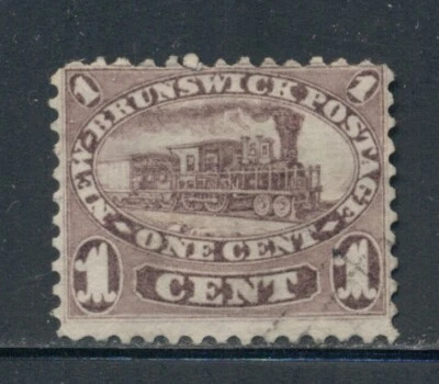 NEW BRUNSWICK 6 SG8 Used 1860-63 1c QVIC Locomotive CV$38 - Image 1 of 2