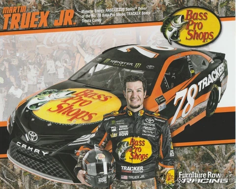 2017 Martin Truex, Jr. Bass Pro Shops Toyota Camry NASCAR MENCS postcard Cover