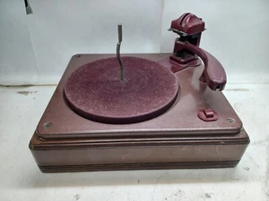 Vintage Sni-Dor Phonograph Turntable Wood Bakelite 25 Hz - Bild 1 von 18