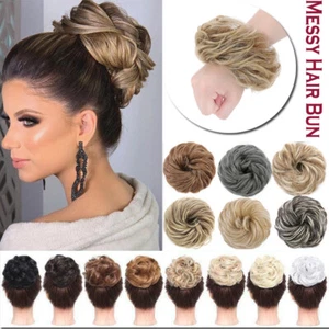 Hair Bun Thick Curly Messy Bun Ponytail Hair Piece Scrunchie Updo Hair Extension - Picture 1 of 97