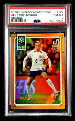 Pop 1 PSA 8 Alex Greenwood 2023 Panini Donruss FIFA Womens ORANGE /49 #222 RC - Image 1 of 3
