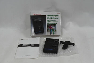 Realistic AM/FM Stereo Mate Portable Pocket Radio 12-182 Radio Shack/Tandy RETRO - Image 1 of 4