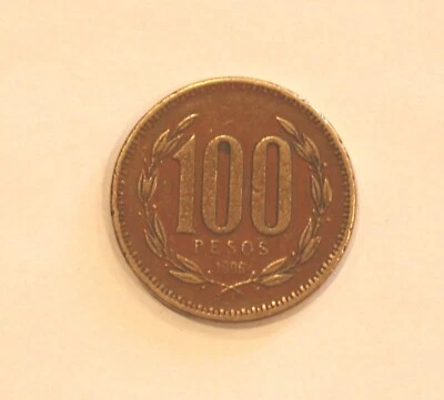 1996 Chile One Hundred 100 Pesos Circulated - Image 1 of 2