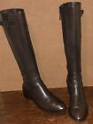 Cole Haan D25580 Women Size 11B Brown Leather Zip Side Tall Riding Boots
