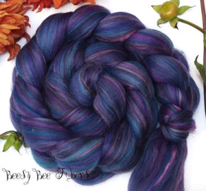VIOLET SABREWING Merino Mulberry Silk Wool Roving Combed Top 4 oz - Picture 1 of 8
