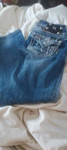 miss me jeans size 26 signature rise boot - Picture 1 of 14